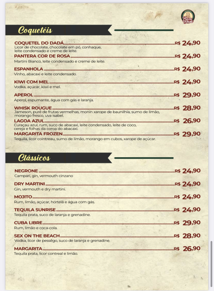 Pizza do Dadá - Restaurante Menu - Image 2